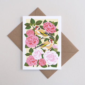 Printer Johnson, Vicki Johnson | Goldfinch & Camellia, Greeting Card