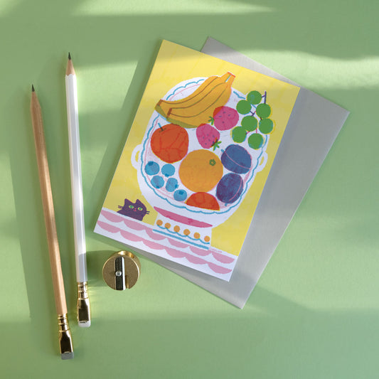 Printer Johnson, Dorothy Luo | Fruit Bowl Card, Greeting Card