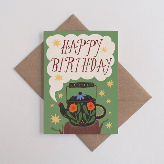 Printer Johnson, Hagstone | Birthday Teapot, Greeting Card