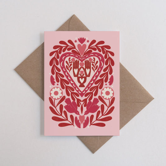 Printer Johnson, Hagstone | Paper Cut Heart, Greeting Card