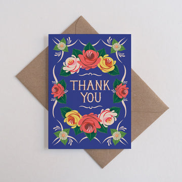 Printer Johnson, Vicki Johnson | Roses & Castles - Thank You, Greeting Card