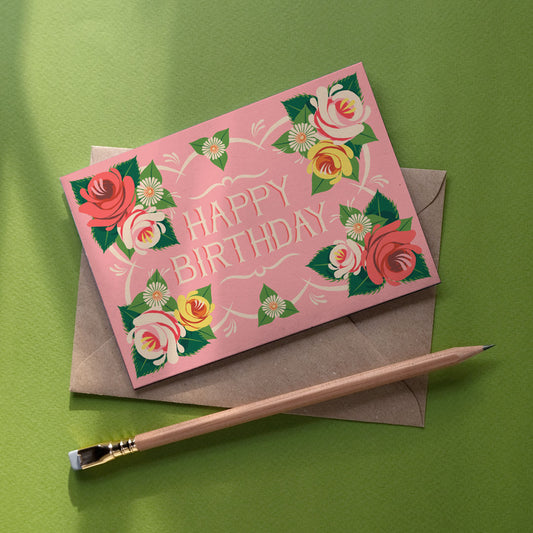 Printer Johnson, Vicki Johnson | Roses & Castles - Birthday, Greeting Card