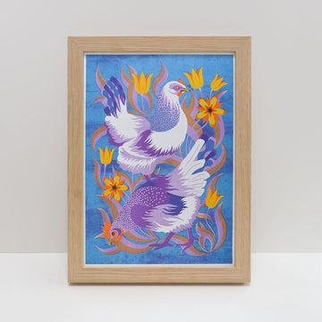 Printer Johnson, Vicki Johnson | Hens, Risograph Print, A4