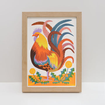 Printer Johnson, Vicki Johnson | Rooster, Risograph Print, A4