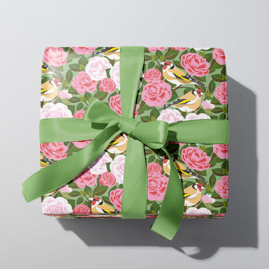 Printer Johnson, Vicki Johnson | Goldfinch & Camellias, Wrapping Paper